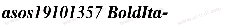 asos19101357 BoldIta字体转换